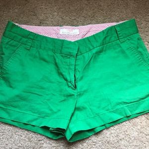J Crew Green Chino Shorts